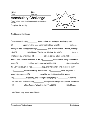 Limitless Vocabulary Worksheets | Vocabulary Worksheet Factory